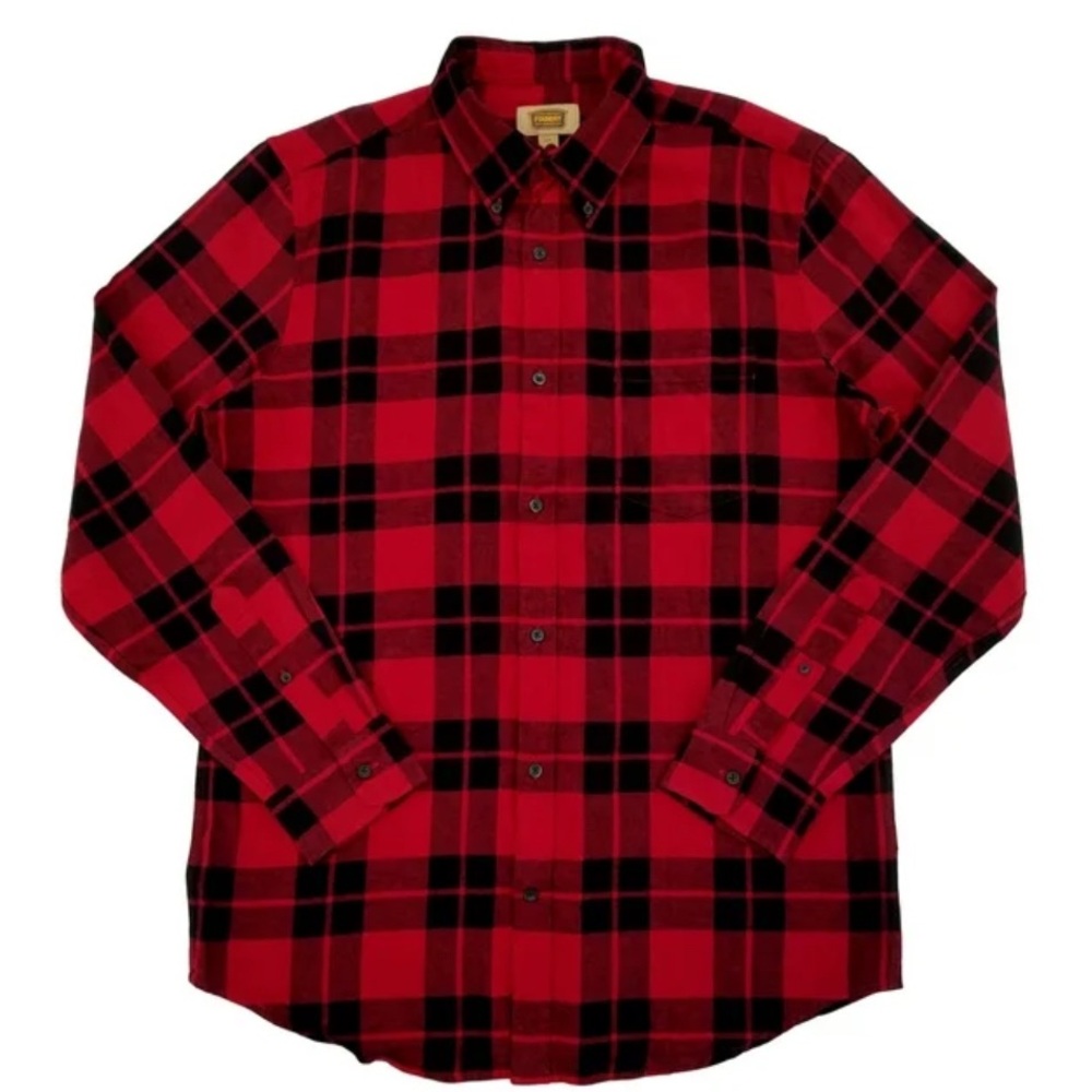 The Foundry Red and Black Checkered Flannel Shirt Long Sleeve Cotton Size 4 XL/T
